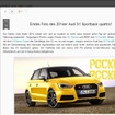 アウディS1スポーツバック クワトロをリークしたオーストリアの自動車メディア、『autofilou』