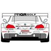 車両に付く「PRGR GOLF」のロゴ
