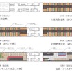 「とれいゆ」の編成図。11号車は通常の普通車指定席になる。