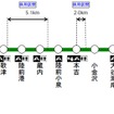 気仙沼線BRTの路線図。気仙沼駅付近のバス専用道は4月17日から使用を開始する。これにより気仙沼線BRTの専用道区間は合計22.7kmになる。