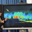 GPM主衛星搭載のの2周波降水レーダー「DPR」観測画像について解説するJAXA 地球観測研究センター 沖理子研究員