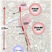 北大阪急行線延伸部の路線図。2020年度の開業を目指す。