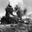 米ユニオン・パシフィック鉄道が動態復元を目指す世界最大級の蒸気機関車「ビッグボーイ」が4月28日、現在保管されているカリフォルニア州から動態復元に向けワイオミング州までの移動を開始した。写真は現役時代のビッグボーイ