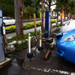 沖縄県名護市の名護パイン園に設置されている充電器(2012年4月)