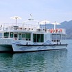 1983年に廃止された天橋立・宮津～伊根間の航路も31年ぶりに観光航路として復活する。写真は伊根航路に投入される新造船の「KAMOME6」。