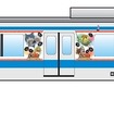 7月19日から運転を開始する「妖怪ウォッチ」ラッピング列車のイメージ。1両につき24体の「妖怪」ステッカーで装飾する。