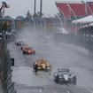 トロント市街地戦は雨に見舞われた。写真：INDYCAR