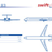 何らかの事故がおきた可能性があるスイフト・エアのMD83（同型機）