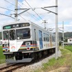 鉄道博は長野の鉄道会社が協賛する。写真は上田電鉄の電車。