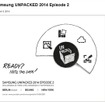 「Samsung UNPACKED 2014 Episode 2」告知ページ