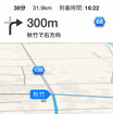 iOS マップで表示が美しいのは都市部だけで、少し郊外に出るとこのように非常にチープな表示になってしまう。iOS マップは3D表示を売り物にしているが、3D表示できるエリアはGoogle Mapsよりずっと狭い。