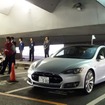 テスラモデルSの試乗会場