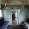安曇野ちひろ美術館に搬入された旧型電車2両の見学会が11月30日に開催される。写真は搬入された2両のうち、「ながでん電車の広場」で保存されていた頃のデハニ201の車内。
