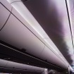 A350XWBの特長のひとつが頭上のラゲッジスペース。