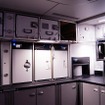 機体後方のギャレー。見学に訪れた現役のキャビンアテンダントによると「使いやすい設計」とのこと。
