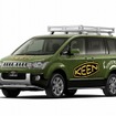 三菱自動車とKEENが制作したデリカD：5 のコラボカー