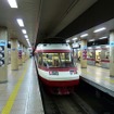 長野電鉄は北陸新幹線の延伸開業にあわせ3月14日にダイヤ改正を実施。長野駅での乗継ぎ利便性の向上を図る。写真は長野電鉄の長野駅ホーム。