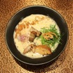 「メンショー トーキョー」の限定ラーメン（豆乳エビ入り白湯）