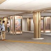上野駅（コンコース）：サクラの木立をイメージしたデザインにする。