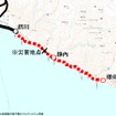 日高本線の路線図。中間部の鵡川～静内間のみ運休していたが、2月28日午後から静内～様似間の運転も休止する。