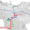 ジャカルタ都市高速鉄道（MRT）南北線の路線図