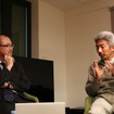 FOMM代表取締役の鶴巻日出夫氏（左）とUIEvolution取締役会長の中島聡氏（右）