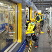 西武鉄道は4月18日から運行を開始する「黄色い6000系電車」のラッピング作業を公開した
