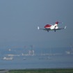 4月23日の午後2時30分、ホンダジェットが羽田空港のC滑走路（RW34R）にアプローチ。