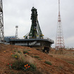 射点に立ったプログレス補給船（59P）を搭載したソユーズロケット