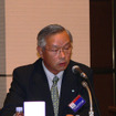 日本板硝子の藤本社長、「世界最大規模のグローバルリーダー」と強調