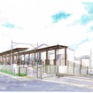 北野線帷子ノ辻～常盤間に設置される新駅のイメージ。来春頃の開業を目指す。