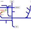 近鉄線のICカード導入区間（青）。8月1日までに志摩線の10駅と西信貴ケーブルの高安山駅（赤）にICカードが導入され、ICカード非対応路線は生駒ケーブルだけになる。