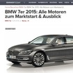 新型BMW 7シリーズの画像をBMWのオーストラリア公式サイトが配信。これを『BIMMER TODAY』がスクリーンショットに収めた