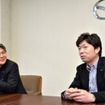 ロードスター開発主査の、山本修弘氏（左）と中山雅チーフデザイナー（右）
