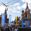 印象的な都市の風景のなかで戦われるのもフォーミュラEの特徴（モスクワ大会）。