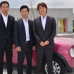 右から、アシスタントチーフエンジニア・藤田拓史氏、チーフデザイナー・松島久記氏、製品企画・高橋修司氏