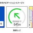 Android Wear端末上でのナビゲーションイメージ