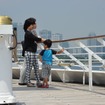 海の日にちなみ子供たちに公開された飛鳥II（20日・横浜港・大さん橋国際フェリーふ頭）