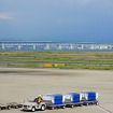 関空から見える空港連絡橋（8月6日、成田空港）