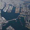 空から見た東京港