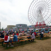 東京・台場の「肉フェス ODAIBA 2015秋」で9月27日まで実施されている「肉料理にあう日本酒」6銘柄無料試飲コーナー