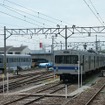 福島交通飯坂線の桜水車両基地。10月24日に一般公開イベントが行われる。