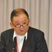 委員長に就任した森猛法政大学教授（13日・落橋防止装置等の溶接不良に関する有識者委員会）