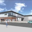橋上化される鹿島台駅の外観イメージ。