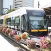 富山ライトレール富山港線の富山駅北停留場。富山駅高架下への乗り入れに伴い実質廃止される。