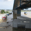 工事現場内の浸水状況（9月11日撮影）