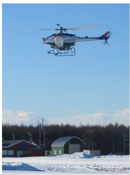 無人ヘリコプターの寒冷地試験