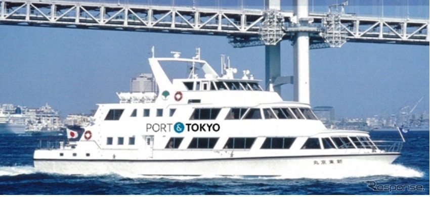 「PORT＆TOKYO」のロゴをまとった新東京丸