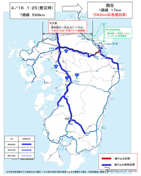 通行止め 九州 高速