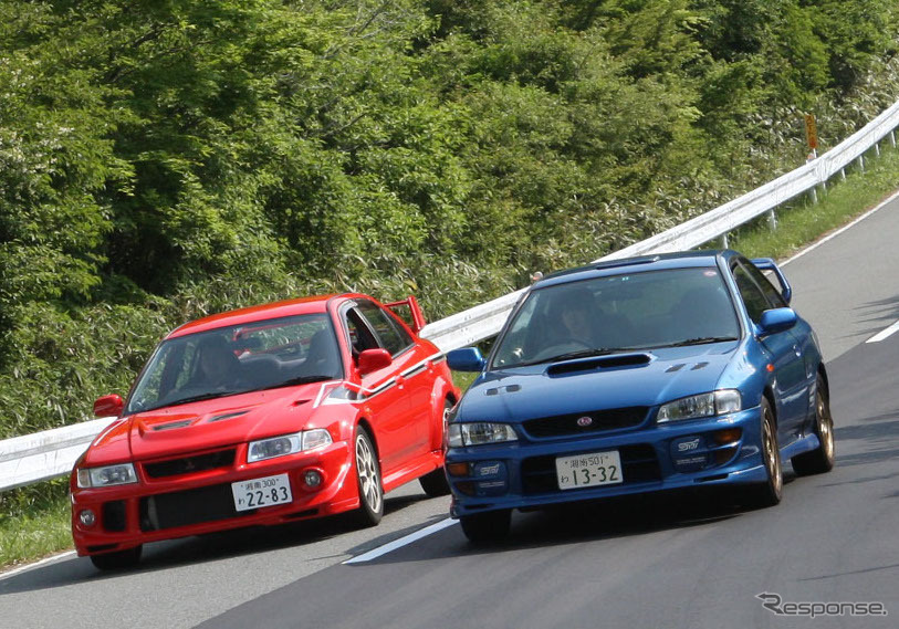 インプレッサWRXとランサーエボリューションVI